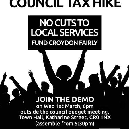 Trade unions and community groups call for mass lobby of council tax meeting on 1st March 2023