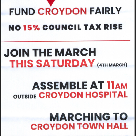 Unions and community groups to march against 15% council tax hike